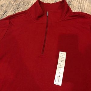 Croft & Barrow quarter zip XL red top NWT